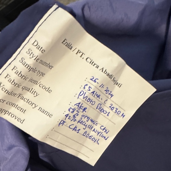 Eileen Fisher light cotton nylon stand collar long coat boxy fit thigh length 1X - Picture 7 of 8